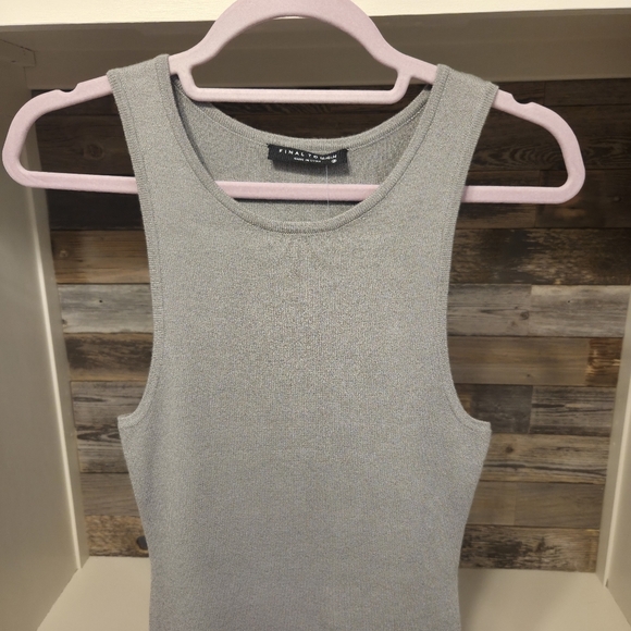 Final Touch Sage Green Sleeveless Maxi Dress With Slits On Both Sides - Picture 6 of 10